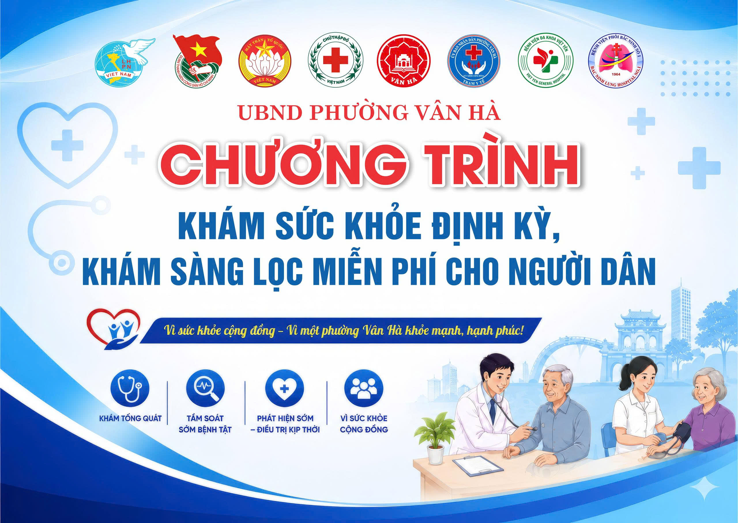 THÔNG BÁO🔔 Khám sàng lọc miễn phí cho người dân địa bàn phường Vân Hà!